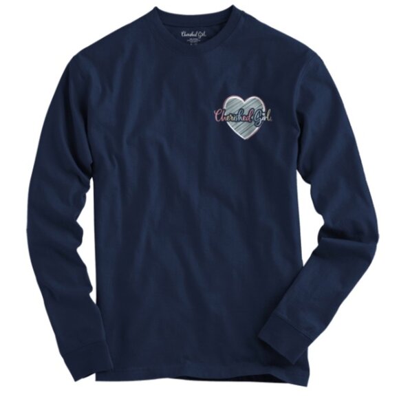 Kerusso Cherished Girl Women's Long Sleeve T-Shirt - "Happy Is She" - NEW - Picture 3 of 5